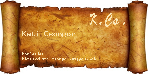 Kati Csongor névjegykártya